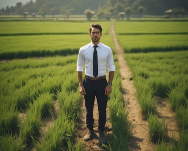 A large, modern building with a prominent red logo of a financial institution on its façade. The building has a geometric and industrial design, surrounded by other urban structures. A rooftop with various equipment and antennas can be seen, along with a cityscape in the background.