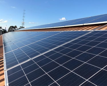 a beautiful roof with solar panels