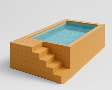 alt="mini piscine hors sol en bois"