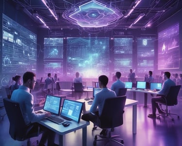 A professional team collaborating on IT solutions.