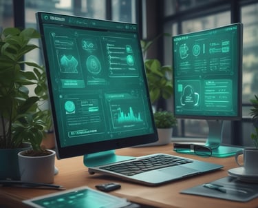 An engaging visual representation of diverse IT services offered by Kridha Technologies.