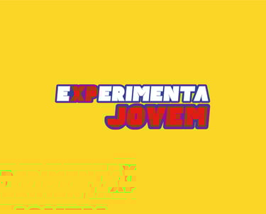 Logo colorido do projeto 'Experimenta Jovem' | Portfólio de Identidade Visual.