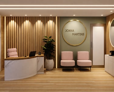 Recepção de uma Clínica de Estética