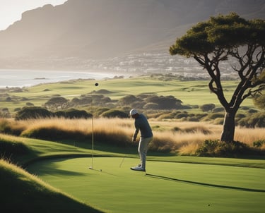 Golfer on a beautiful golf course