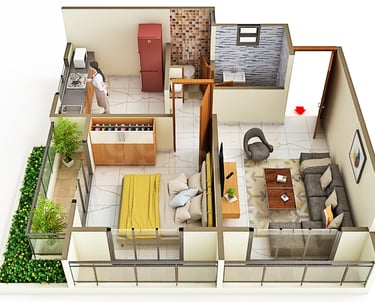 Flat No.B-01 RERA CARPET 439 Sq.Feet.