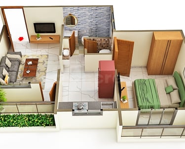 F.No.B-03 RERA CARPET 425 Sq.Feet.