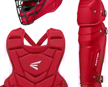 Easton Black Magic 3.0 catcher's gear set with helmet chest protector and leg guards
