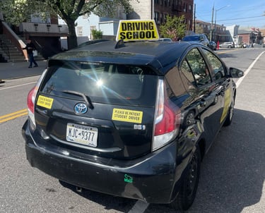 a taxi cab cab cab with a driver's license plate