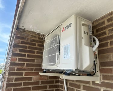 Split system AC installation