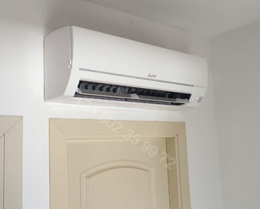 Split system AC installation