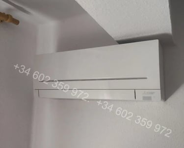 Split system AC installation