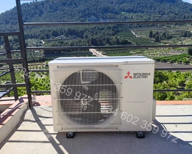 Split system AC installation