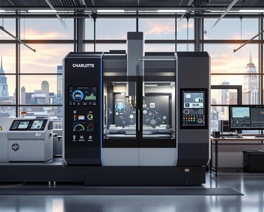 CNC machine operating in Charlotte-based manufacturing workshop