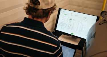 Digital workspace showing technology infrastructure for cloud computing and IT solutions