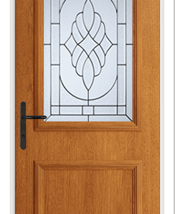 Golden Oak coloured composite door that looks like wood - Timberlike Doors