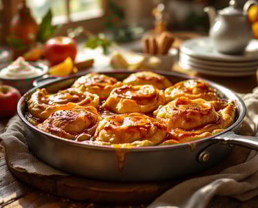 apple dumplings in a pan