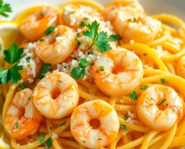 Lemon-Garlic Shrimp Pasta