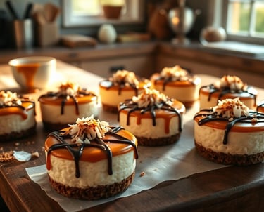 Mini Samoa Cheesecakes