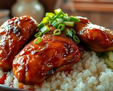 Shoyu Chicken over rice