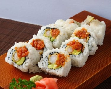 Tempura shrimp sushi roll