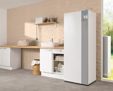 Installation d'une pompe à chaleur air eau permettant le chauffage et la production d'eau chaude