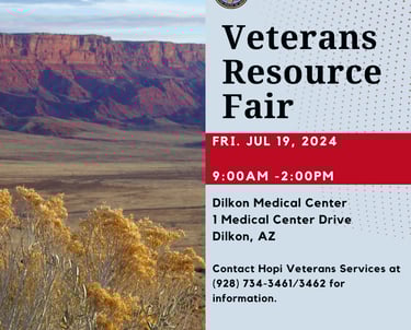 Graphic for the Dilkon Veterans Resource Fair