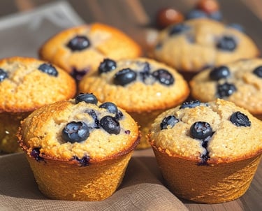 Gluten Free Blueberry Oat Muffins