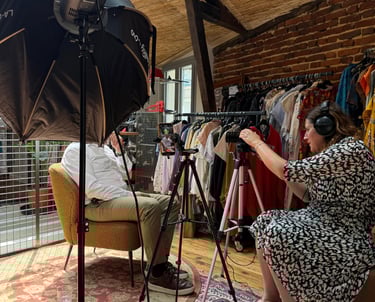 Tournage interview corporate sur site avec vidéaste pro