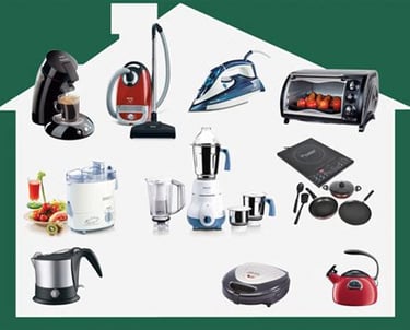 "Various electrical and kitchen appliances iron, mixer, grinder, for repair services in Hyderabad."