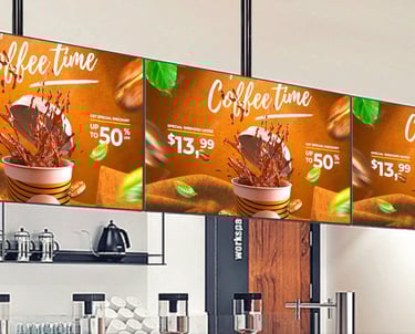 claratech's displays for food and drinks