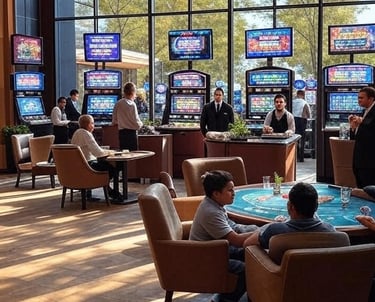 claratech's screens for the casino's lobby