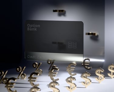 3d visualisoitu pankki kortti