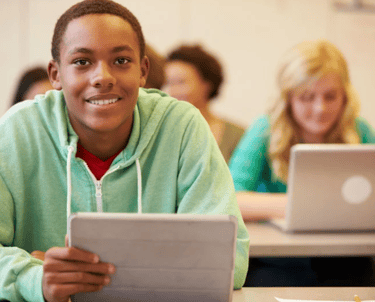 Students using laptops