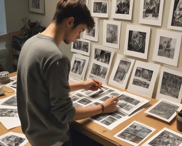 black blue and yellow textile