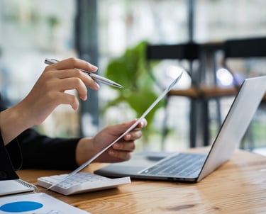 Disorganized bookkeeping records and receipts needing cleanup and catch-up bookkeeping services.