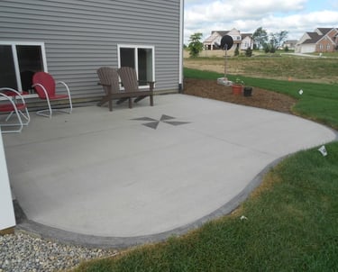 clermont concrete patio in the backyard of clermont florida
