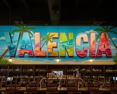 Mural de Valencia para bar