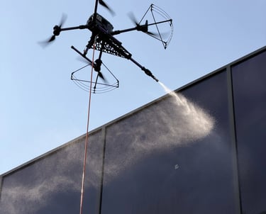 Dronicle Drone cleaning windows