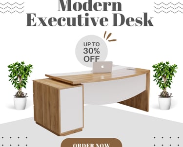 a modern office desk with a modern desk