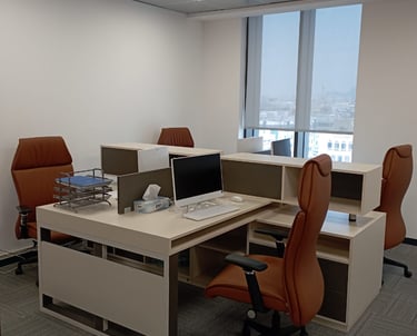 Workstation table with chair: Ergonomic office setup for comfort and productivity in any workspace.