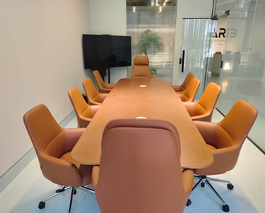 Premium custom meeting table Dubai office furniture Royal Real Touch Al Quoz UAE