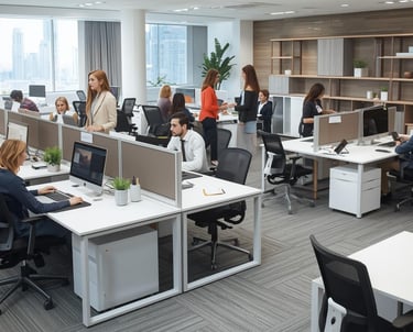 Custom office workstation in Dubai by Royal Real Touch