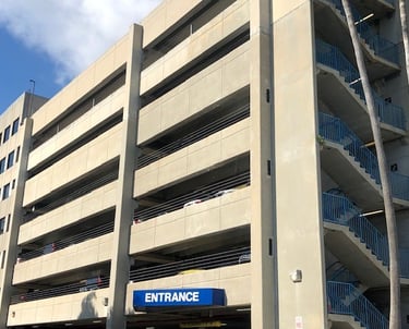 exterior concrete parking garage pressure cleaning services