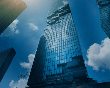 high rise building drone window cleaning services
