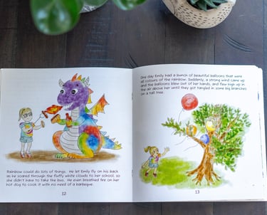 The rainbow Dragon in side pages