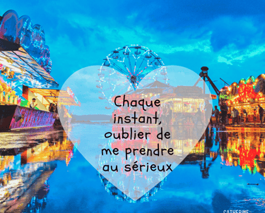 Illustration avec texte, ne pas se prendre au sérieux