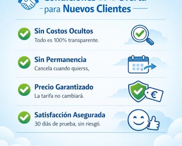 Condiciones transparentes oferta asesoría fiscal nuevo cliente 30% descuento