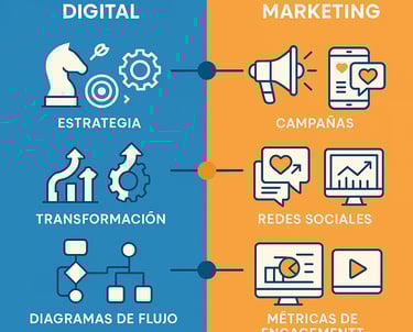 diferencias consultoria digital vs agencia marketing comparativa