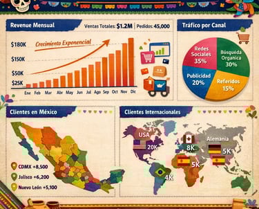 Crecimiento de 450% en ventas de ecommerce de artesanías mexicanas mediante marketing digital