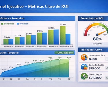 dashboard metricas ROI consultoria digital visualizacion